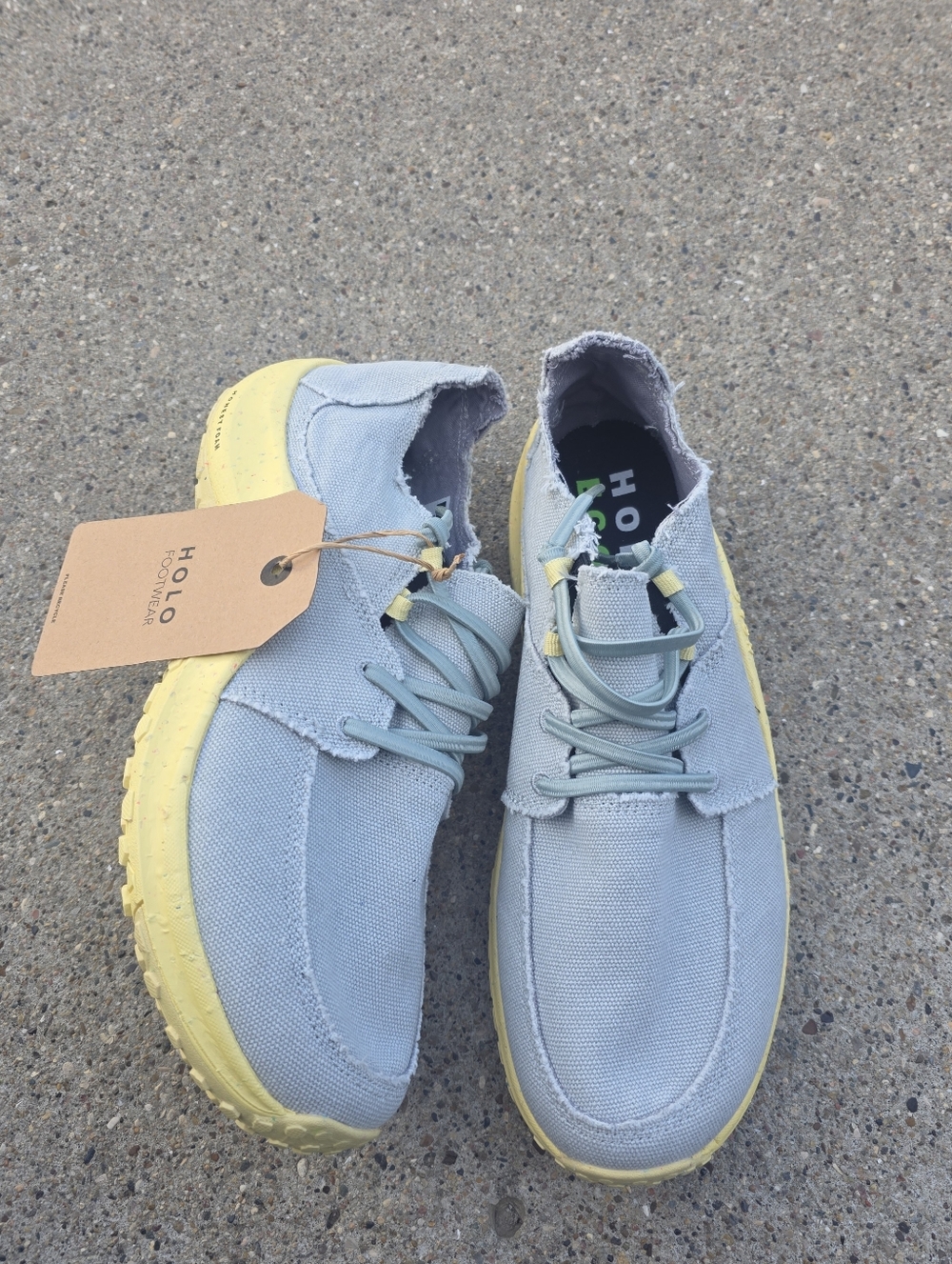 Halo Eco Lite Men’s Casual Sneakers - Light Blue with Yellow Sole Men Size 10 - Picture 4 of 14